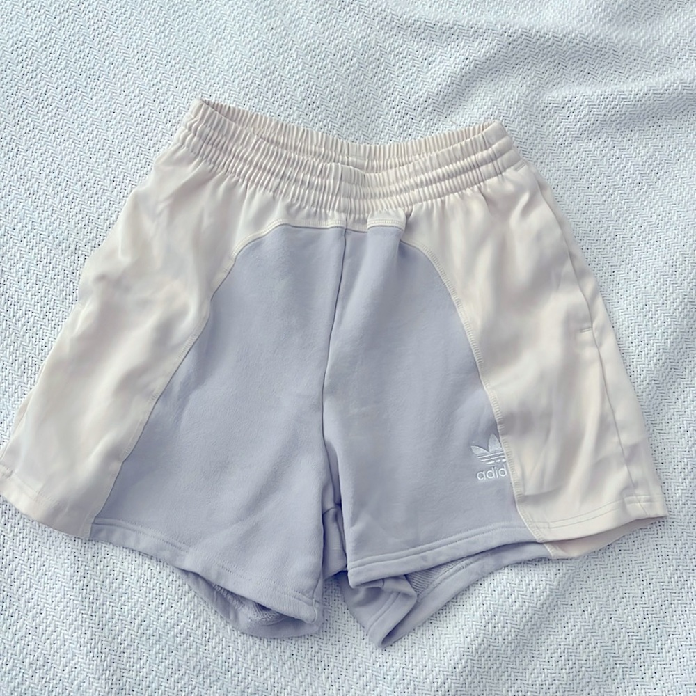 Adidas high waisted silk shorts Adidas Originals Women's Adicolor Split Trefoil